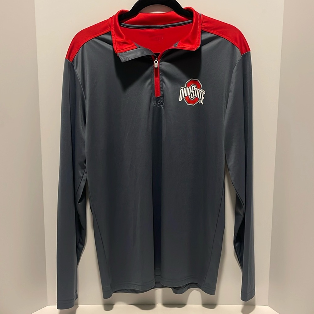 Scarlet & Gray Authentic Apparel Ohio State Buckeyes Quarter Zip Men’s Small